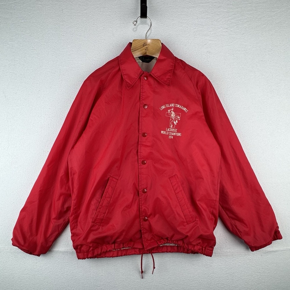 1974 Champion Running Man Long Island Tomahawk Lacrosse Champs Coach Jacket M